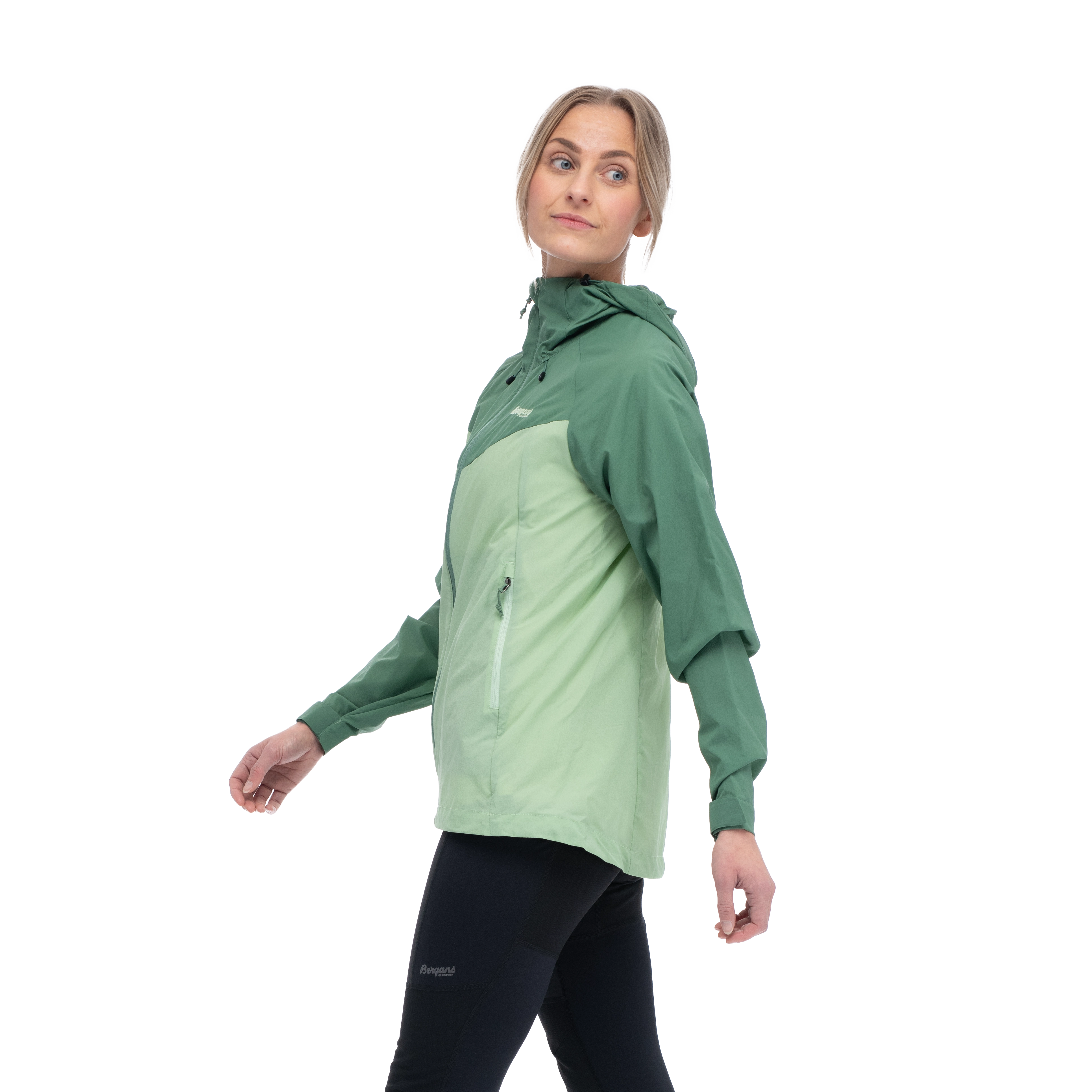 Skar Light Windbreaker Jacket Women Light Jade Green / Dark Jade Green