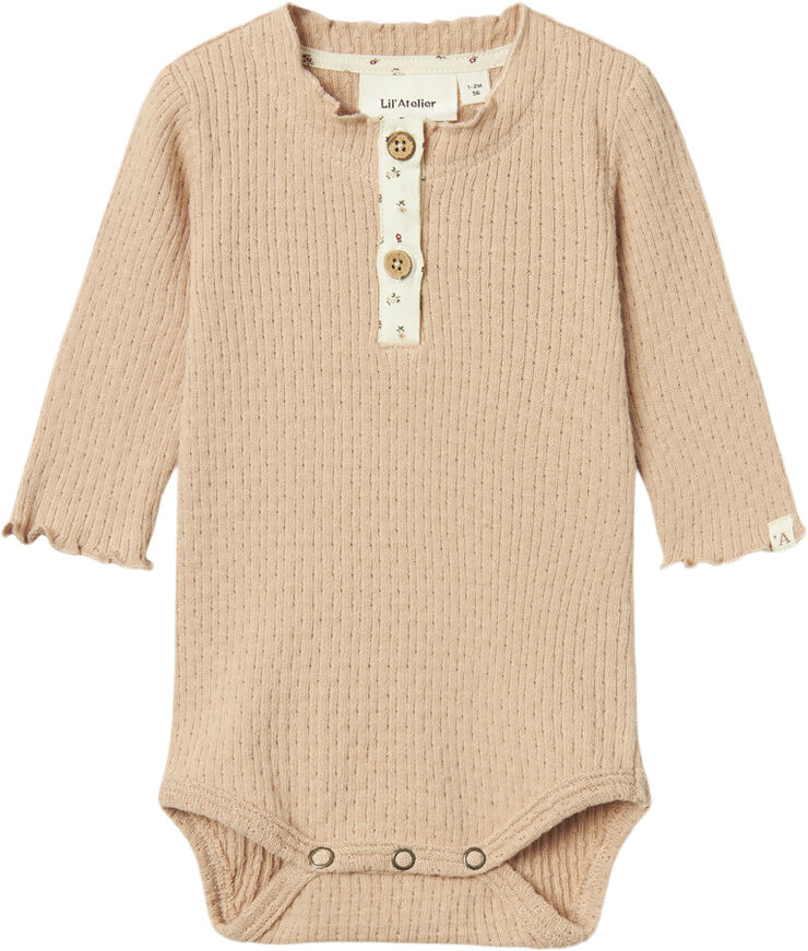 Lil' Atelier NBFREA LS SLIM BODY LIL Rugby tan