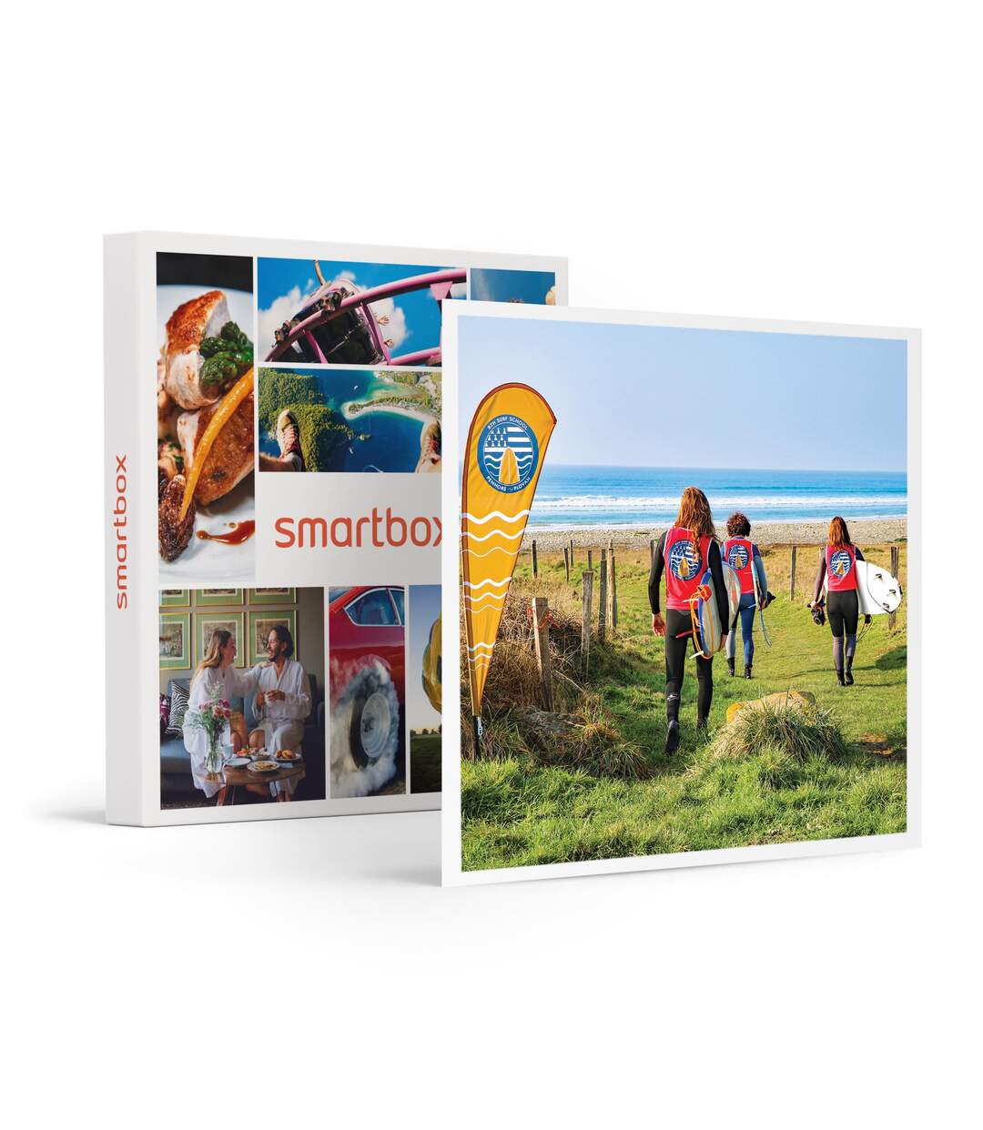 Surf en famille : leçon d'1h30 pour 2 adultes et 1 enfant dans la baie d'Audierne - SMARTBOX - Coffret Cadeau Sport & Aventure
