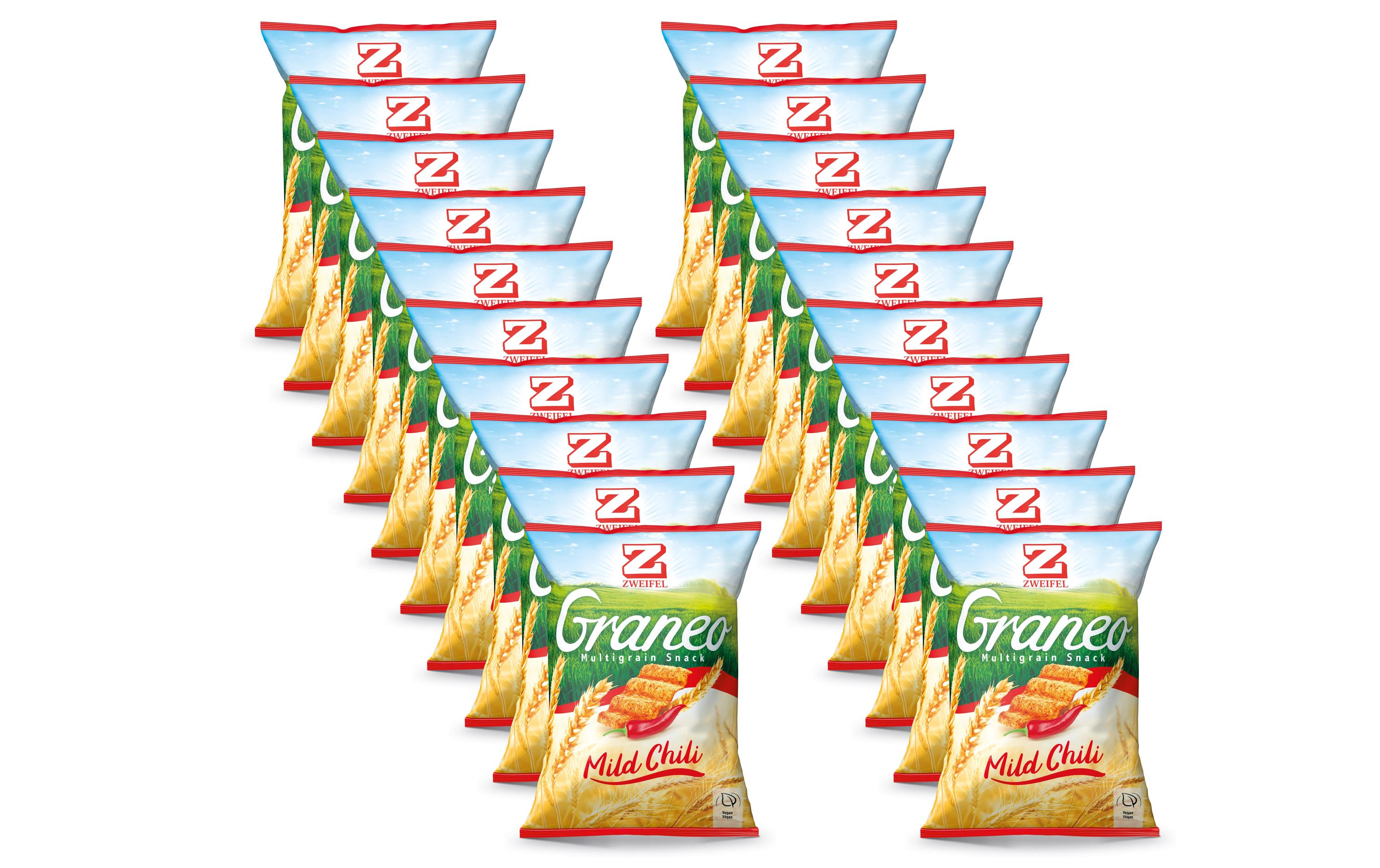 Chips Graneo Mild Chili 20 x 27 gKartoffel Chips mit rauchig-würzigem Geschmack