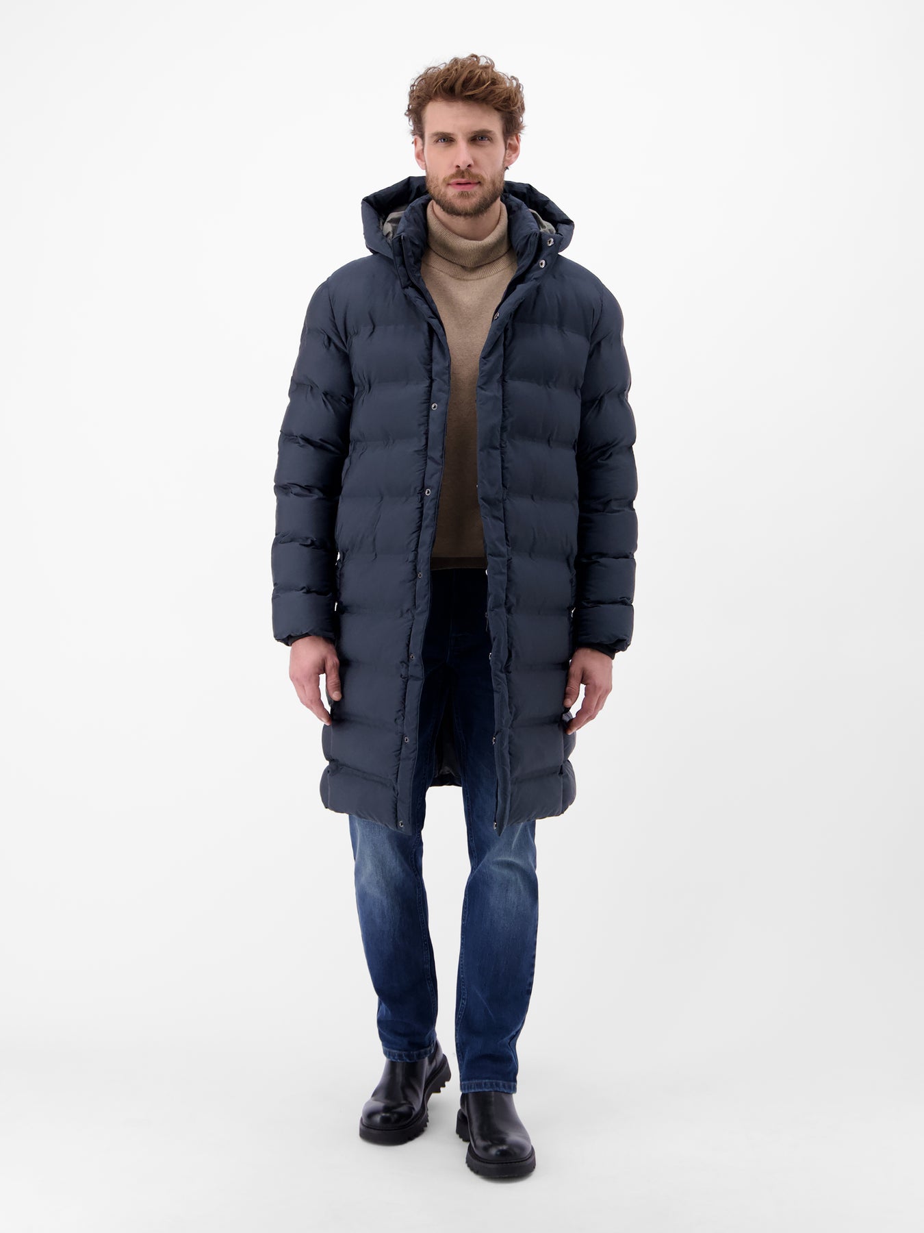 Herren Stepp-Parka mit abnehmbarer Kapuze