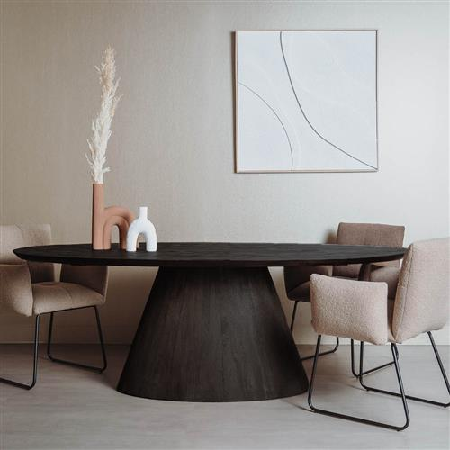 Eetkamertafel Premana ovaal 220 zwart