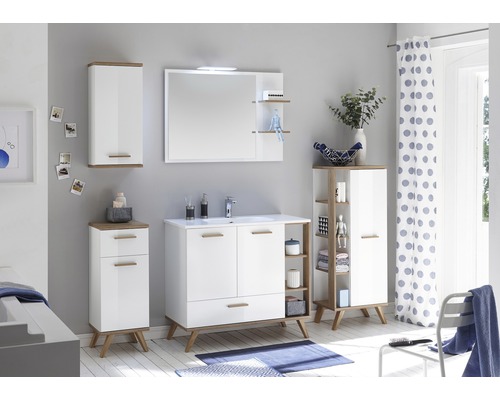 Pelipal Noventa wandkast, wit, hoogte 74,5 cm, breedte 35,5 cm