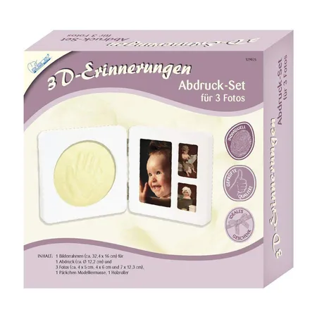 Mammut 3D Erinnerungen - Abdruck-Set für 3 Fotos, Komplettset
