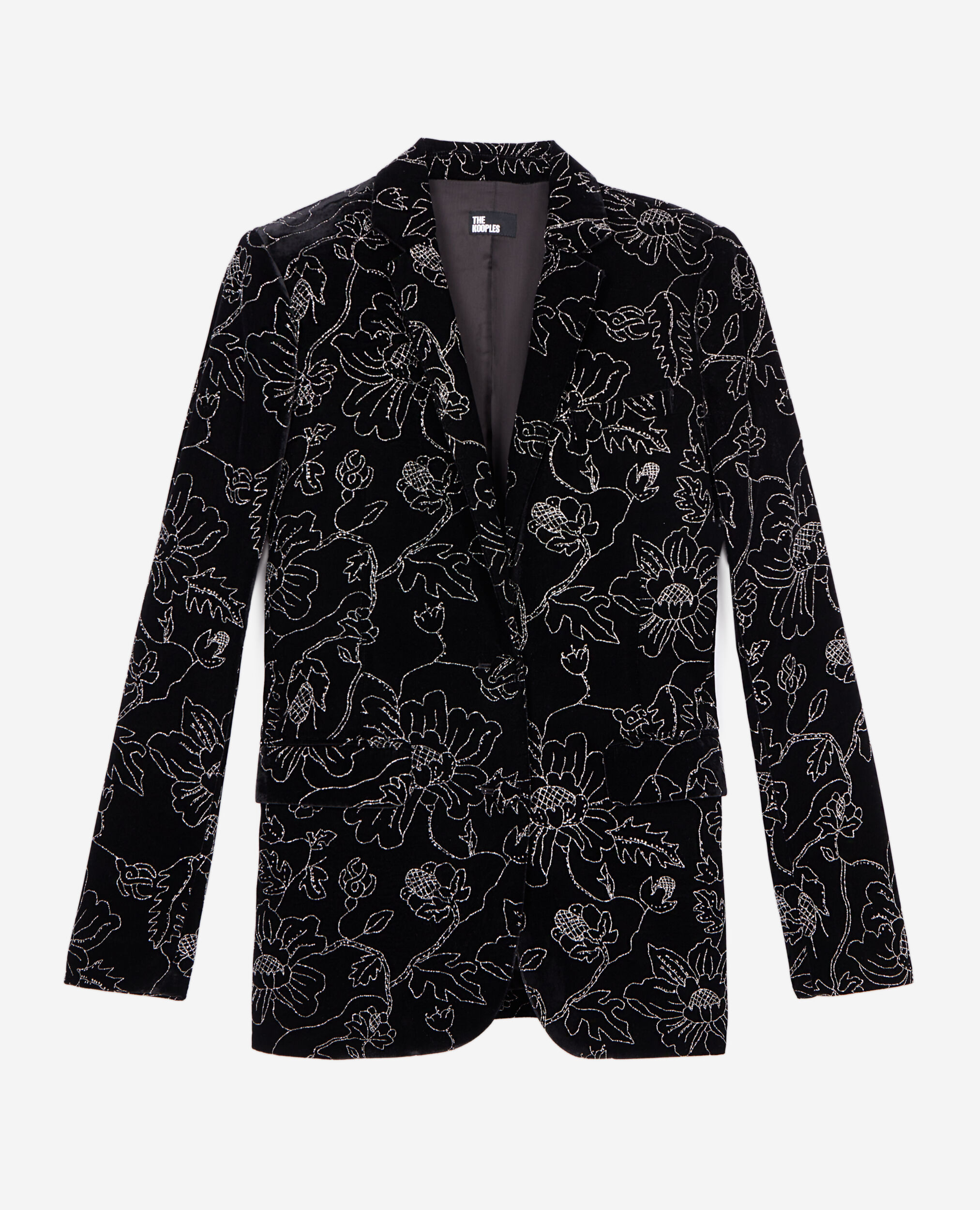 Black velvet suit jacket