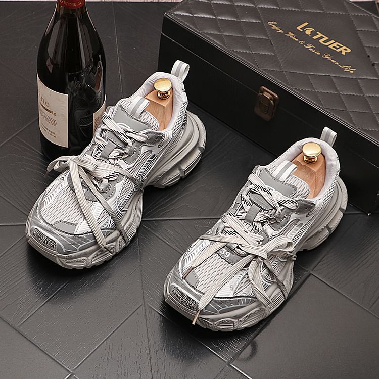 Mr Ozera - Platform Panel Mesh Sneakers