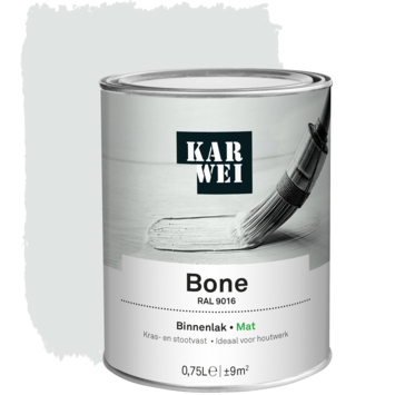 KARWEI binnenlak mat RAL 9016 bone 750 ml