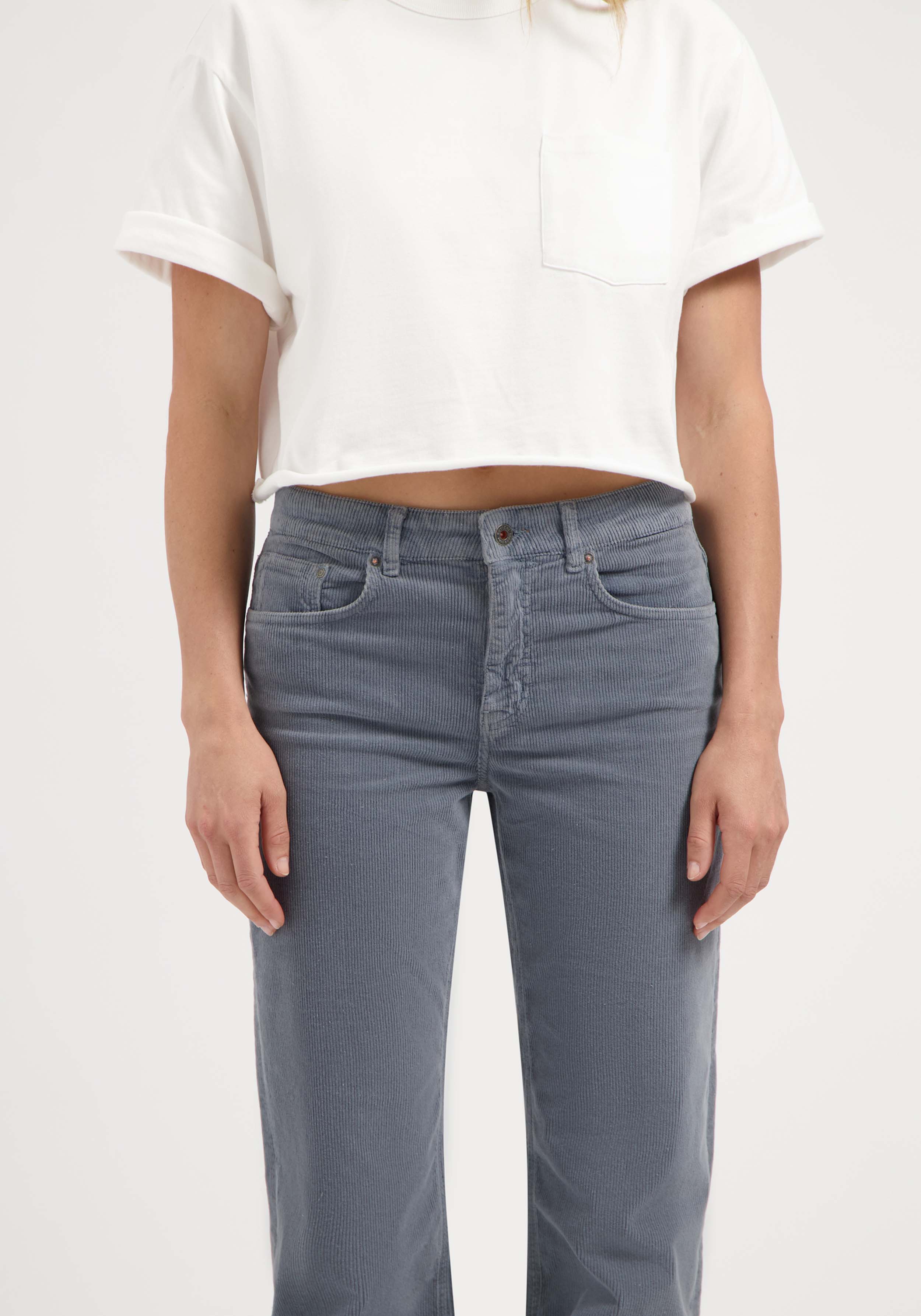 Kuyichi Cord-Hose Lena Loose Corduroy Cloud Blue