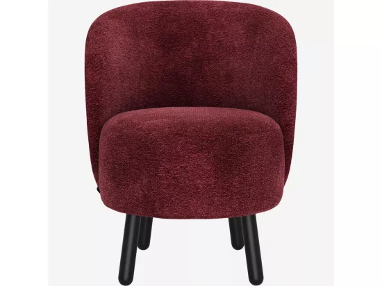 HABITAT - Fauteuil cabriolet en tissu chenille - Bordeaux - Bold