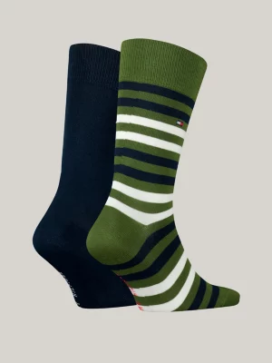Pacote com 2 pares de meias clássicas listradas