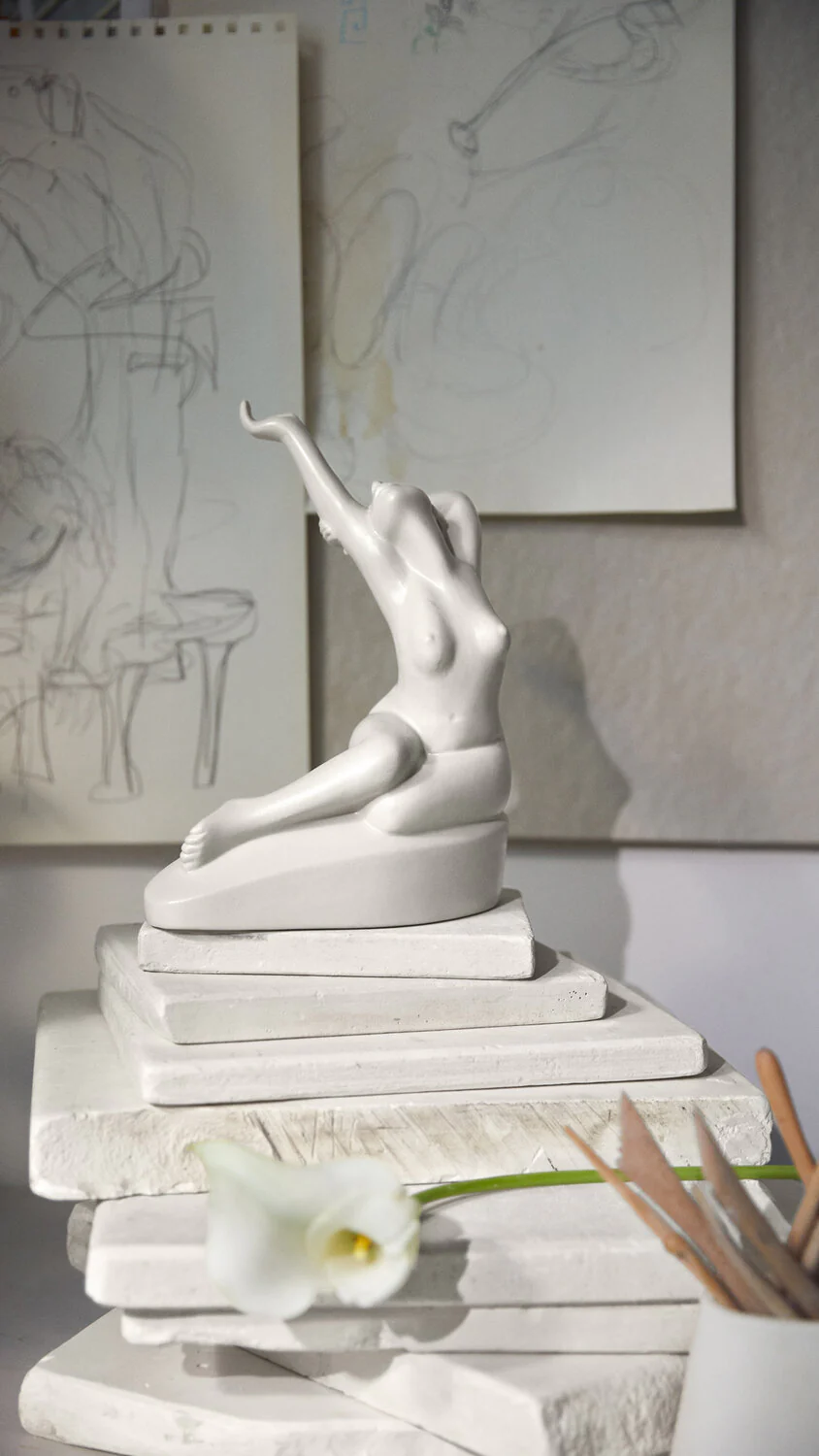 Kähler  Moments of Being Heavenly grounded, hvid - H22.5 cm.