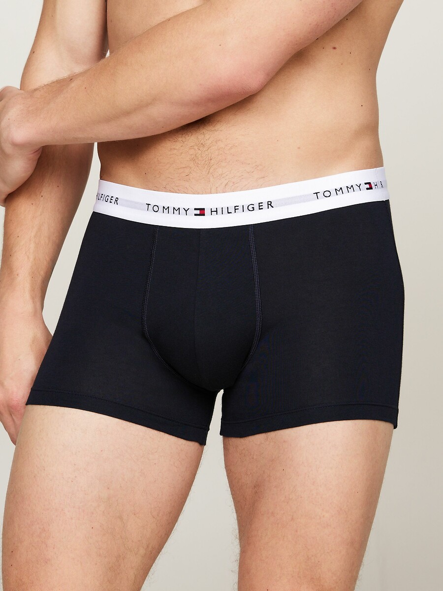 TOMMY HILFIGER<br>Conjunto de 3 cuecas boxer lisas