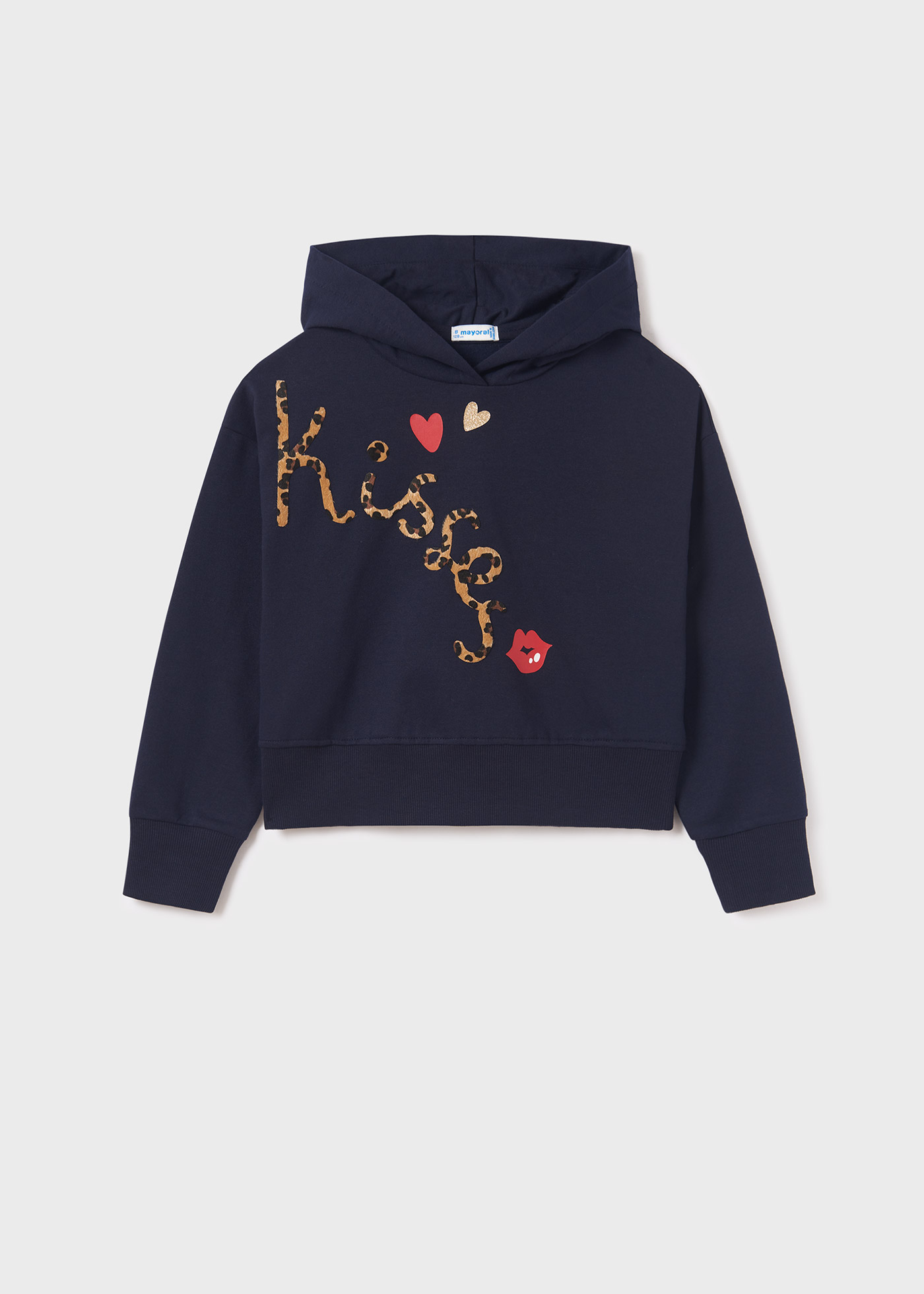 Moletom com capuz estampado para meninas