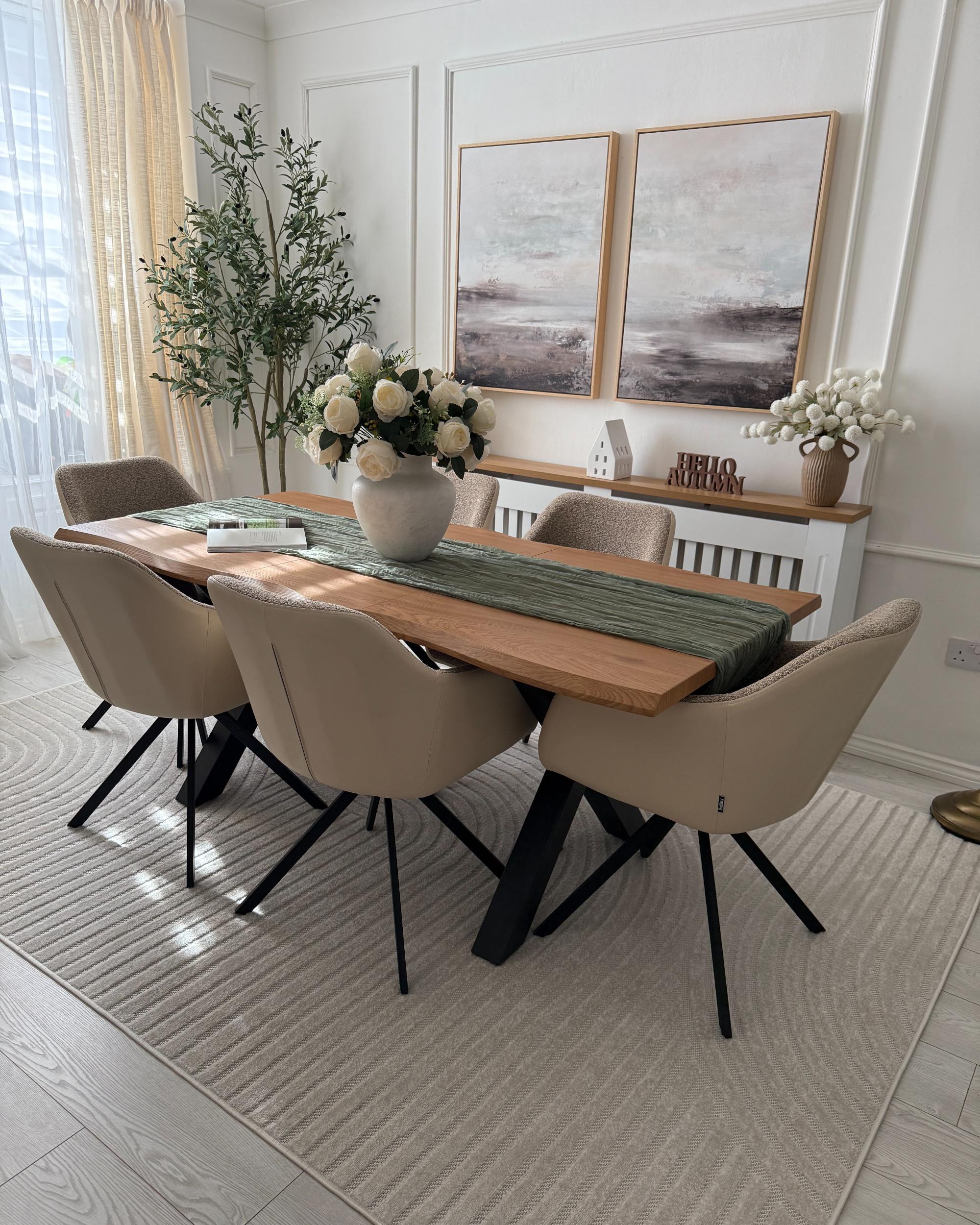 Eettafel uitschuifbaar BRONSON Bruin 90 cm 140/180 cm