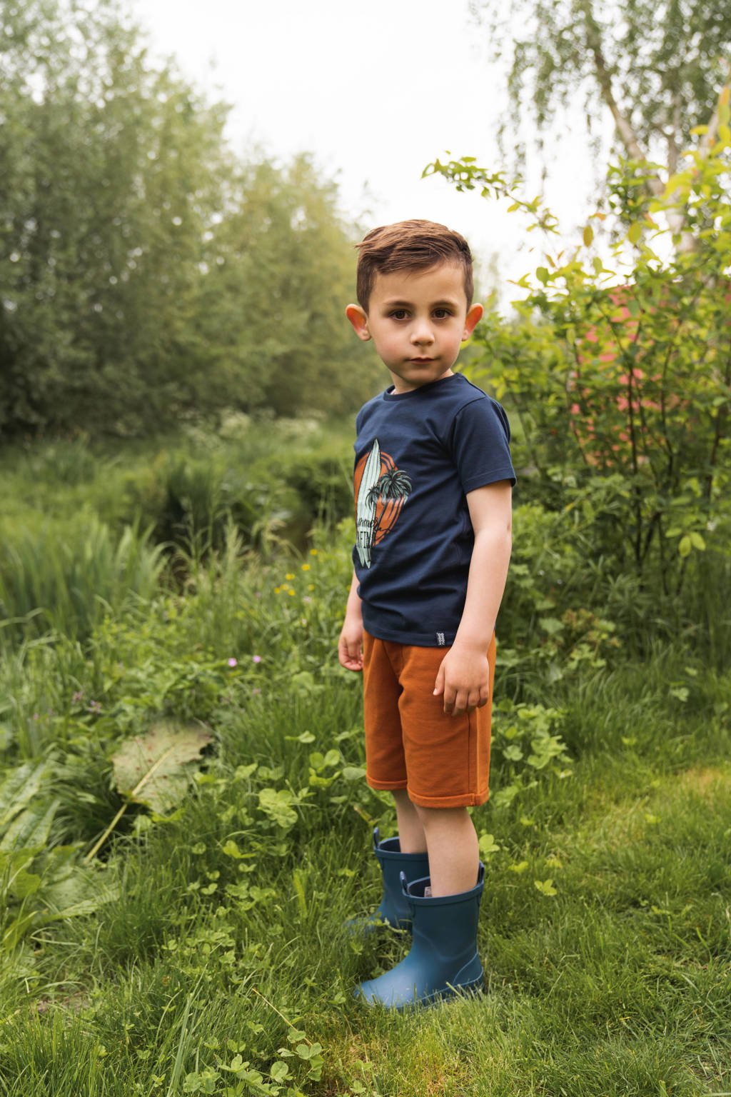 Koko Noko T-shirt met printopdruk blauw