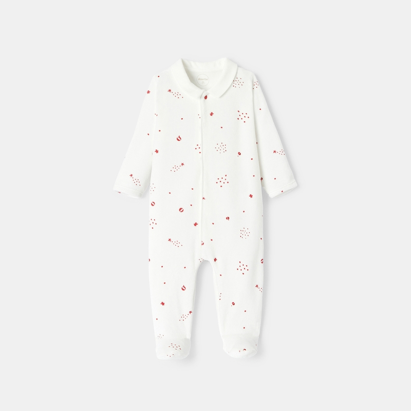 Dors-bien de Noël en velours blanc mixte Absorba