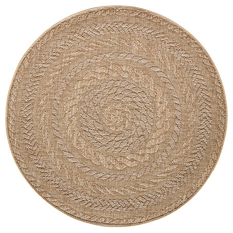 Jute Buitenkleed Woods - Rond - Beige