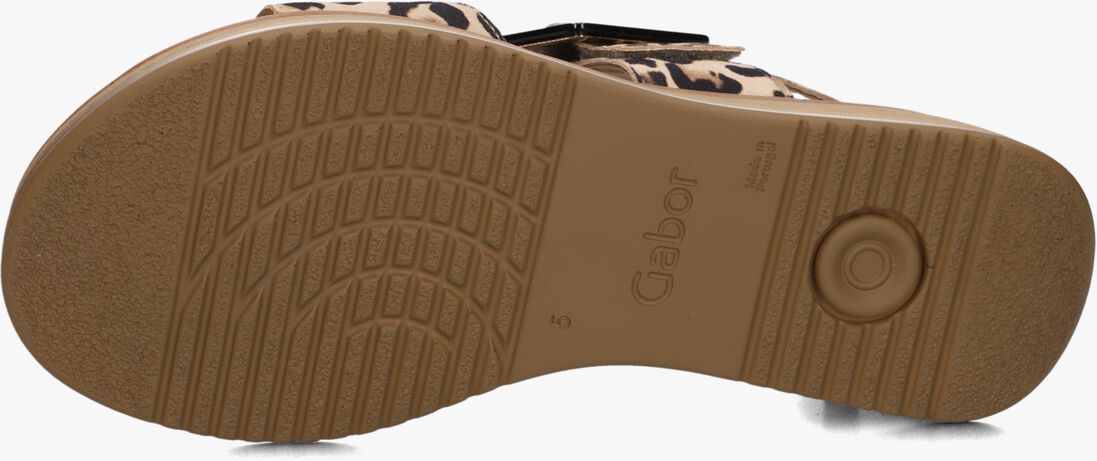 bruine gabor platte sandalen 744.4