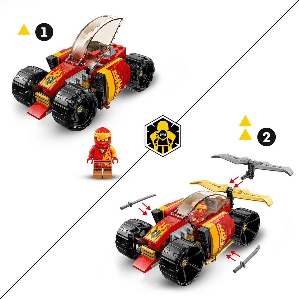 Kai's Ninja racewagen EVO, Auto Speelgoed met Kai Poppetje 71780