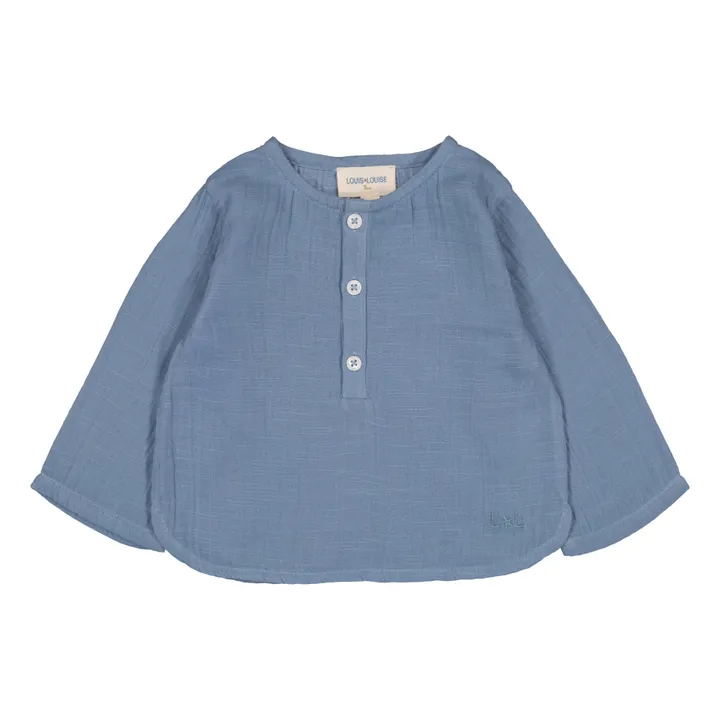 Louis Louise Kurta Oncle Gaze de Coton Bébé | Bleu