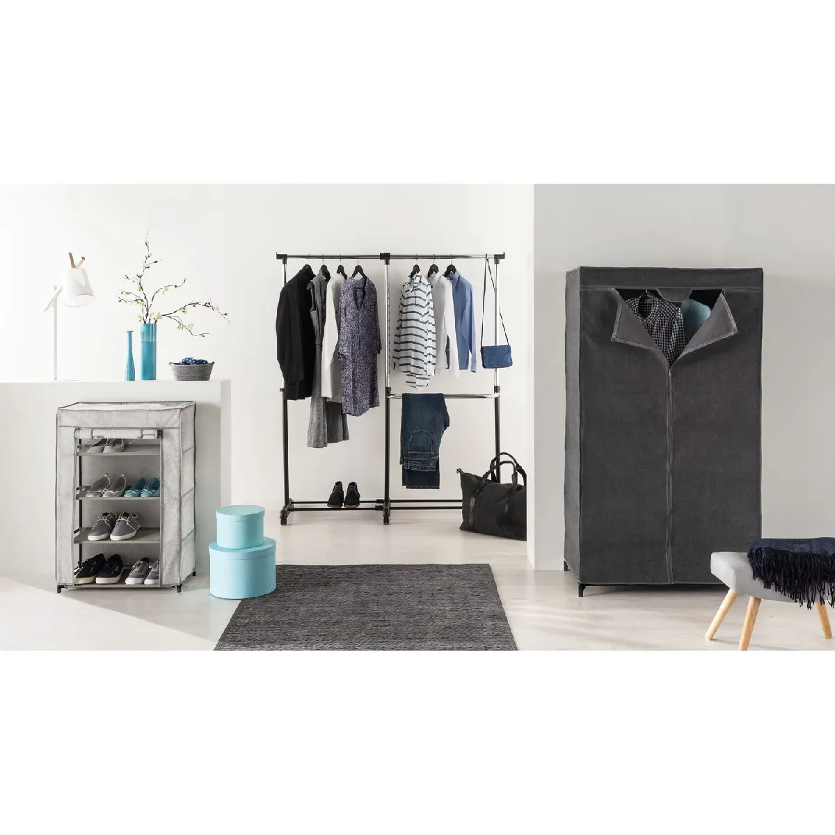 Five Simply Smart Armoire à chaussures - Gris foncé