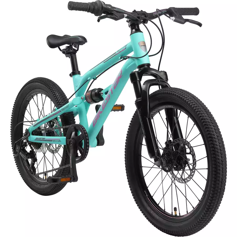Bikestar Kinderrad Fully MTB Alu 20 Zoll türkis