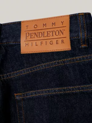 Calça jeans reta listrada Tommy x Pendleton New York