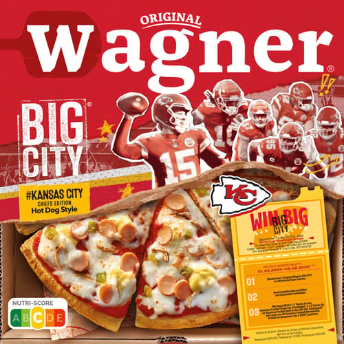 WAGNER BIG CITY PIZZA Kansas City Chiefs Edition Hot Dog Style