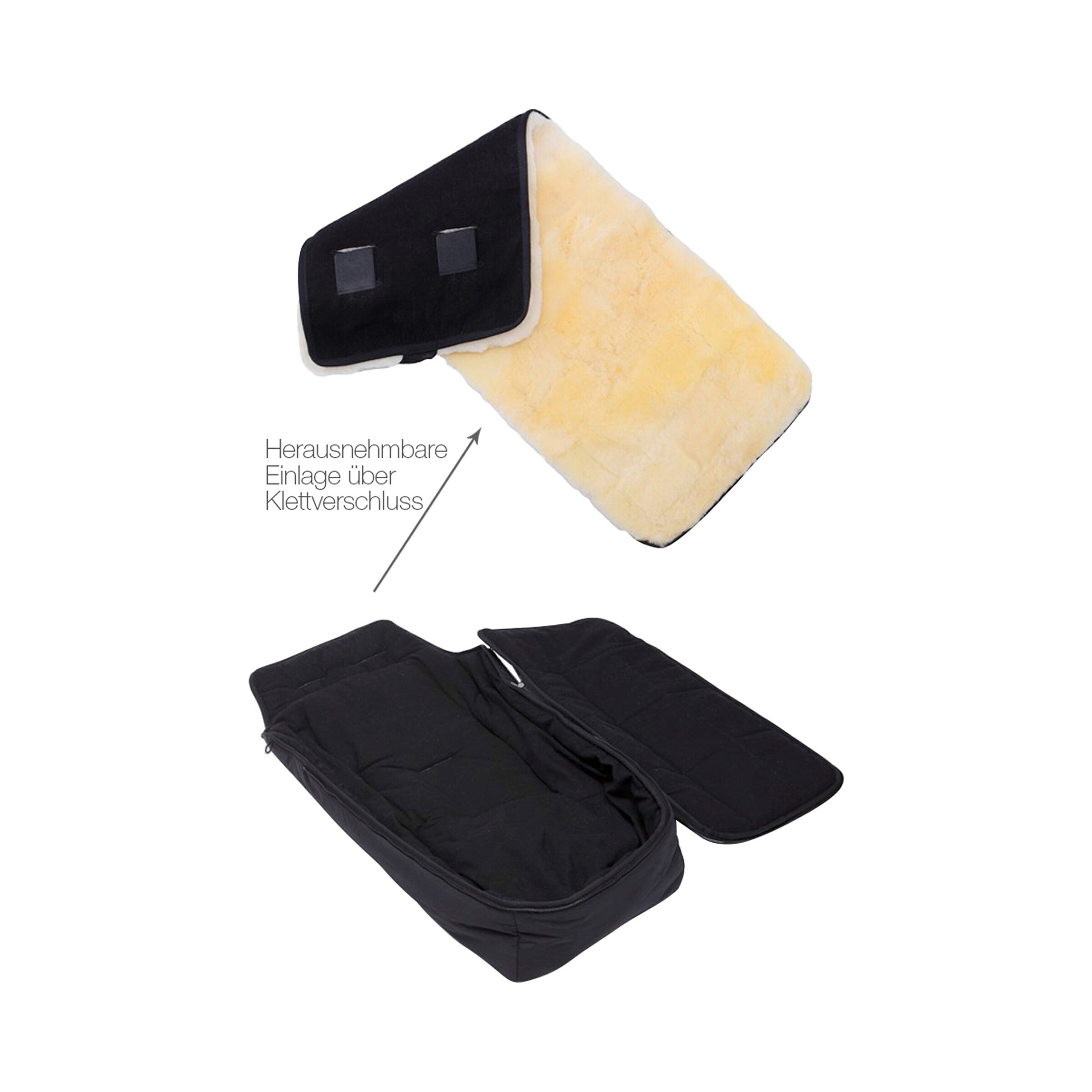 Werner Christ Baby Lammfell-Fußsack Cortina black