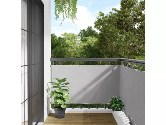 écran d'intimité de balcon gris 1000x90 cm PVC
