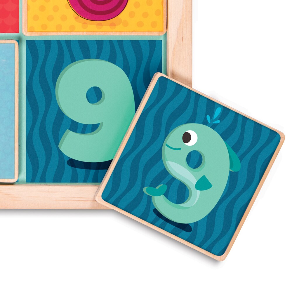 B.TOYS B. Count n’ Doodle - Holzpuzzle mit magnetischen Zahlen 10-teilig