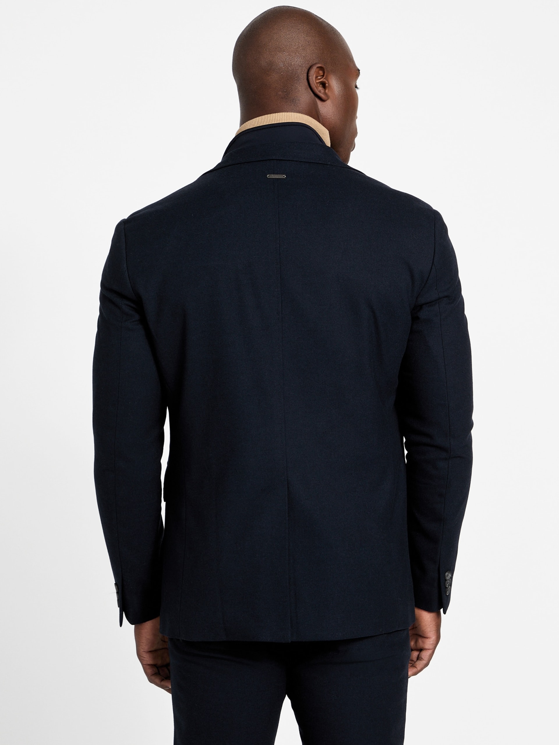 Blazer utilitário em mistura de lã