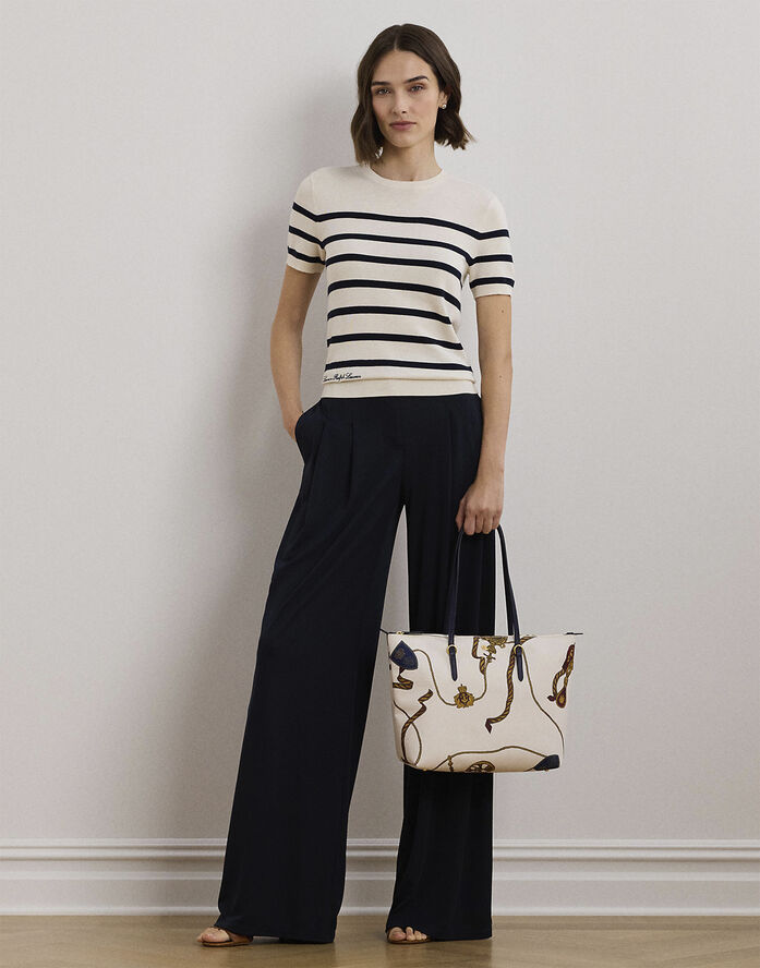 Lauren Ralph Lauren RECYCLED NYLON-KEATON 26-TTE-MED Officer blting/cream/navy
