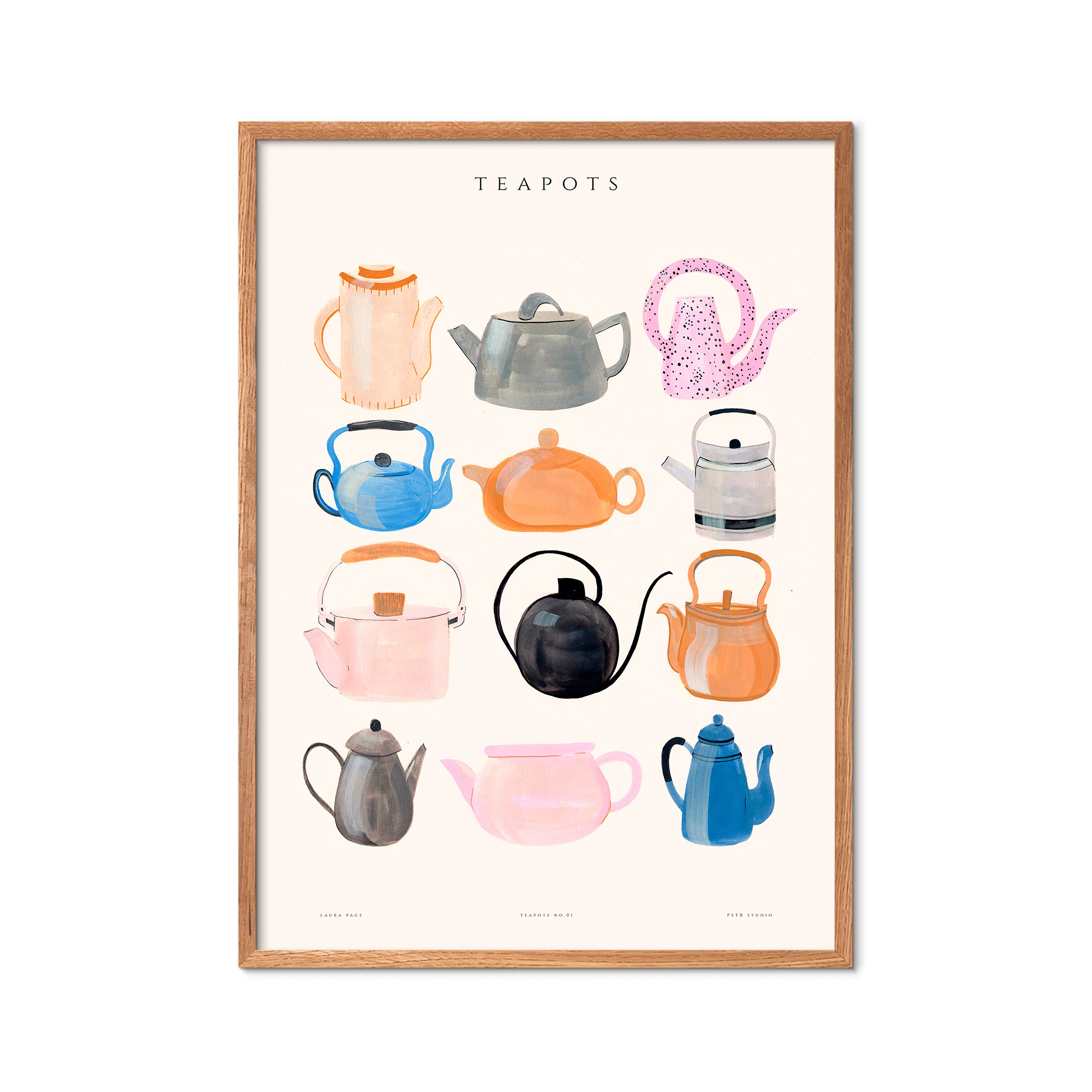 Poster & Frame  PSTR Studio plakat - Laura teapots