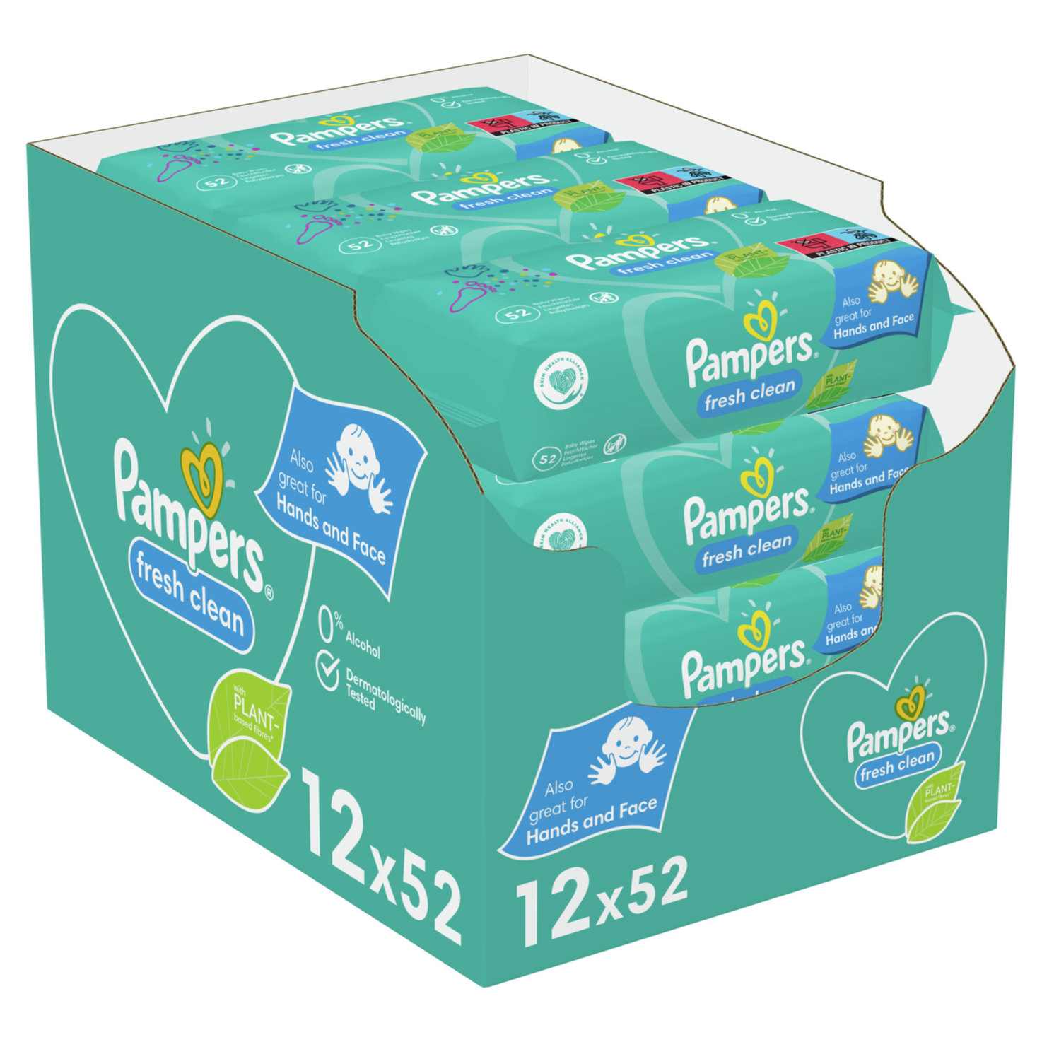 Pampers Fresh Clean Feuchttücher 12x52 Stück