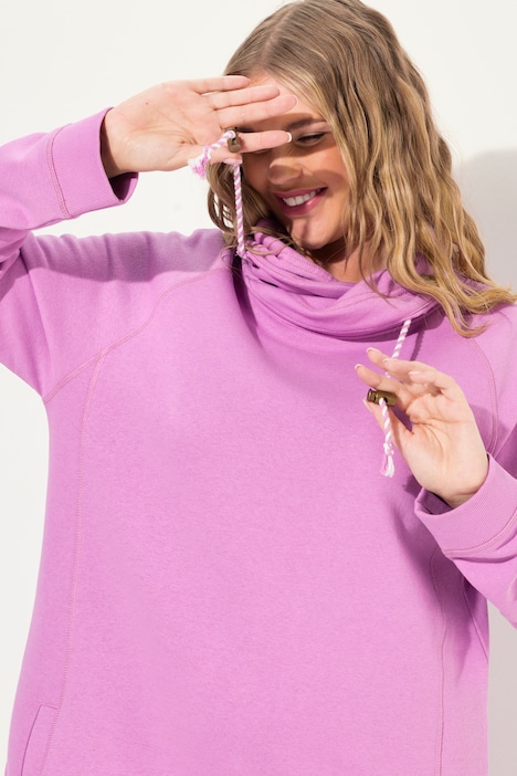 Sweatkleid, Stehkragen, Langarm, Taschen