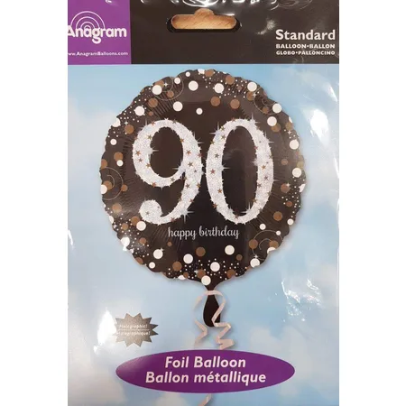 amscan Folienballon Happy Birthday 90 holographic