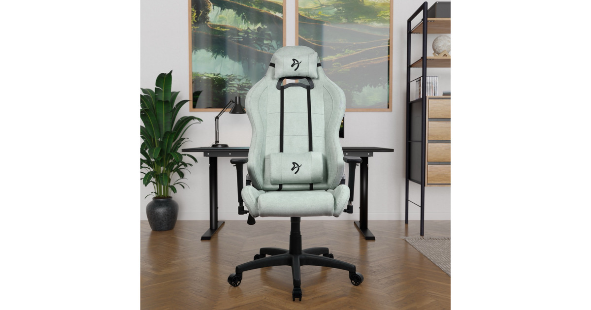 ArozziTorretta Soft Fabric - Pearl Green gamestoel  (Groen)