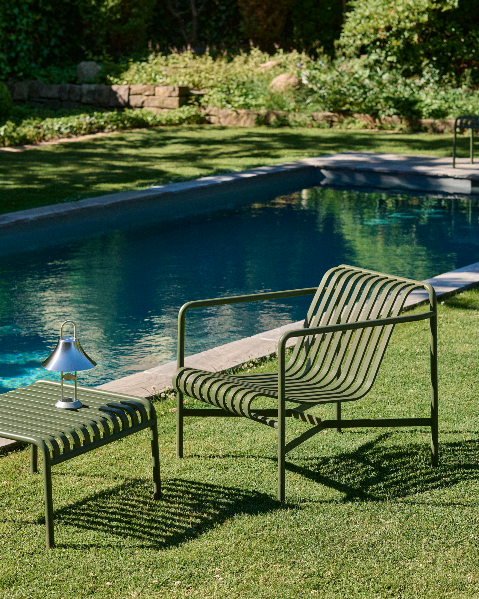 Loungestoel Palissade laag olive