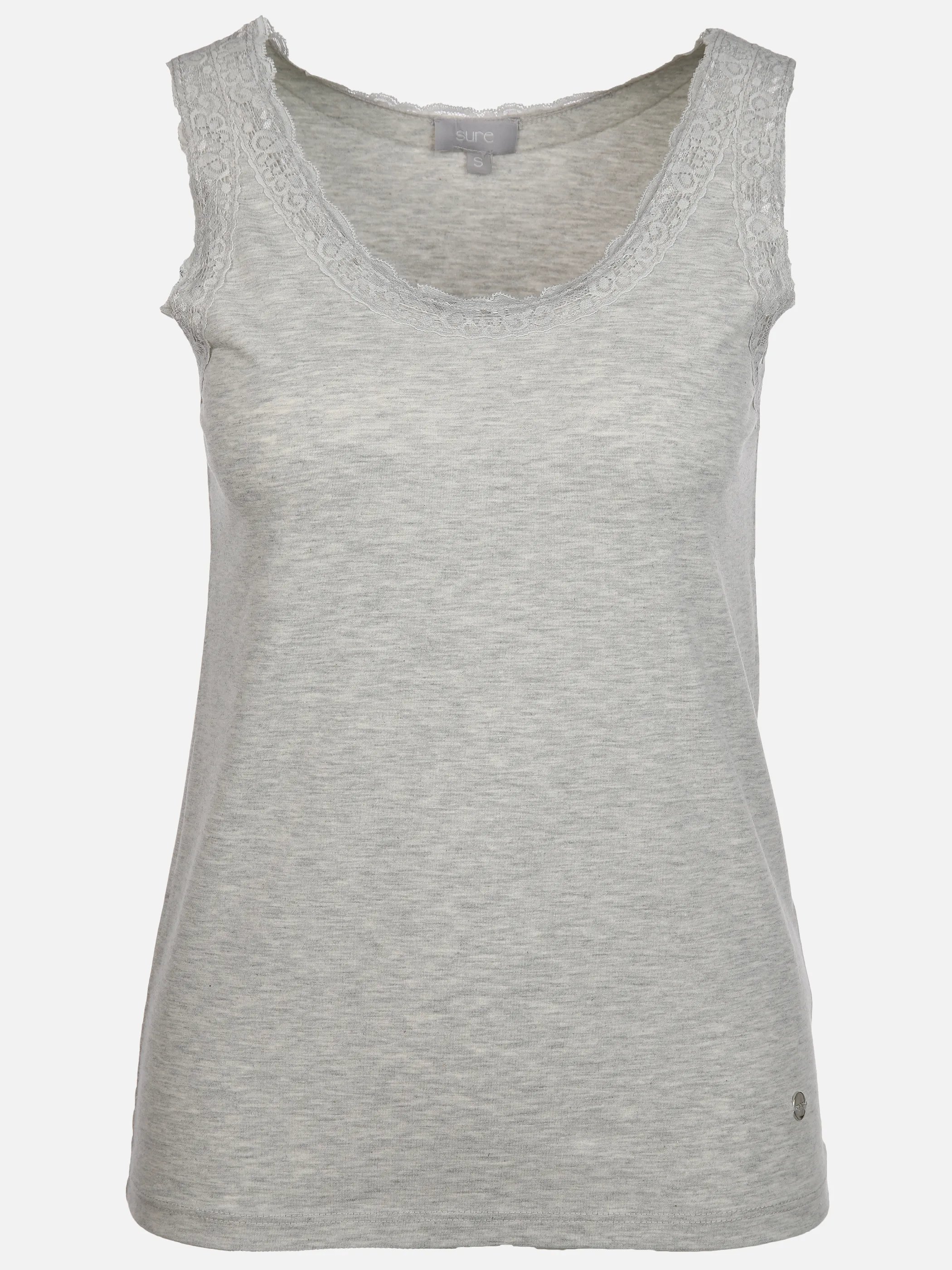 Damen Top mit Spitzenbesatz