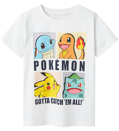 Name It T-Shirt - Noos - NkmDazz Pokémon - Bright White m. Print