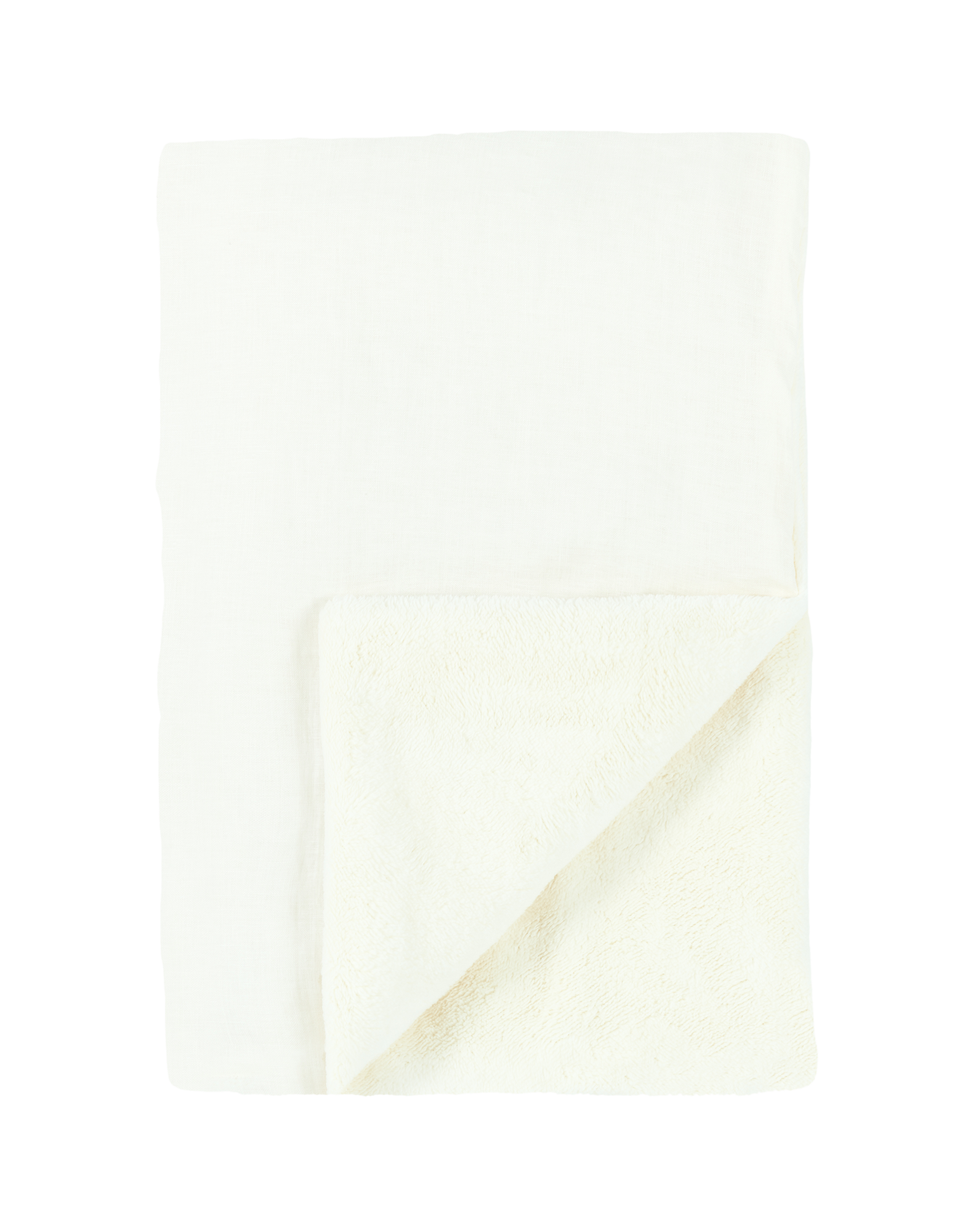 Couverture d'hiver brodée l1n0 en lin français | Beige