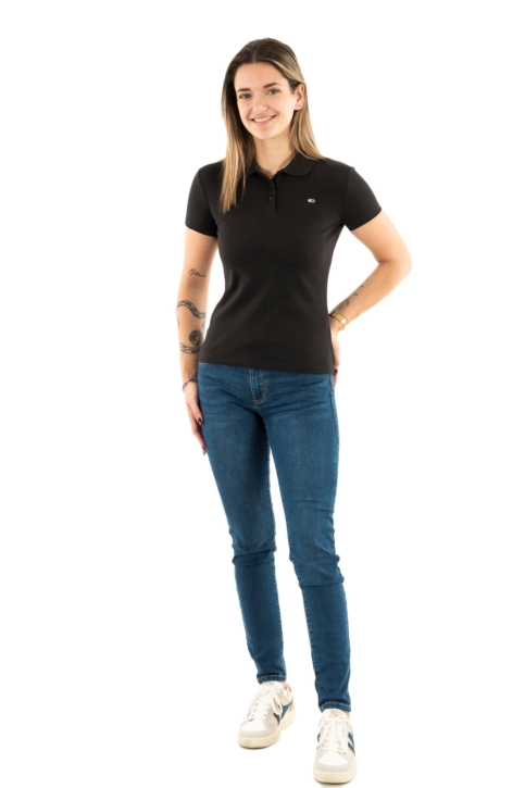 Polos tommy jeans slim essential bds black