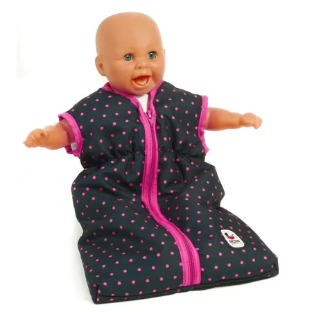 Bayer Chic Puppen-Schlafsack, Dots Navy-Pink