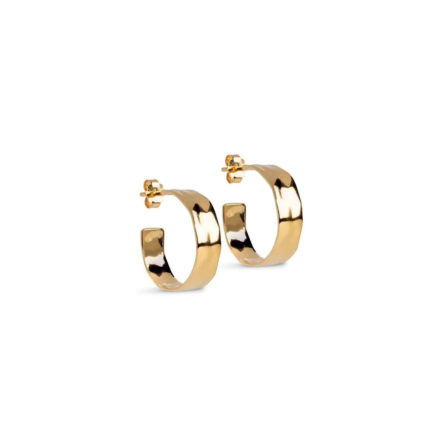 Enamel Sandra Wide Øreringe 18 kt. Forgyldt Sølv E393G
