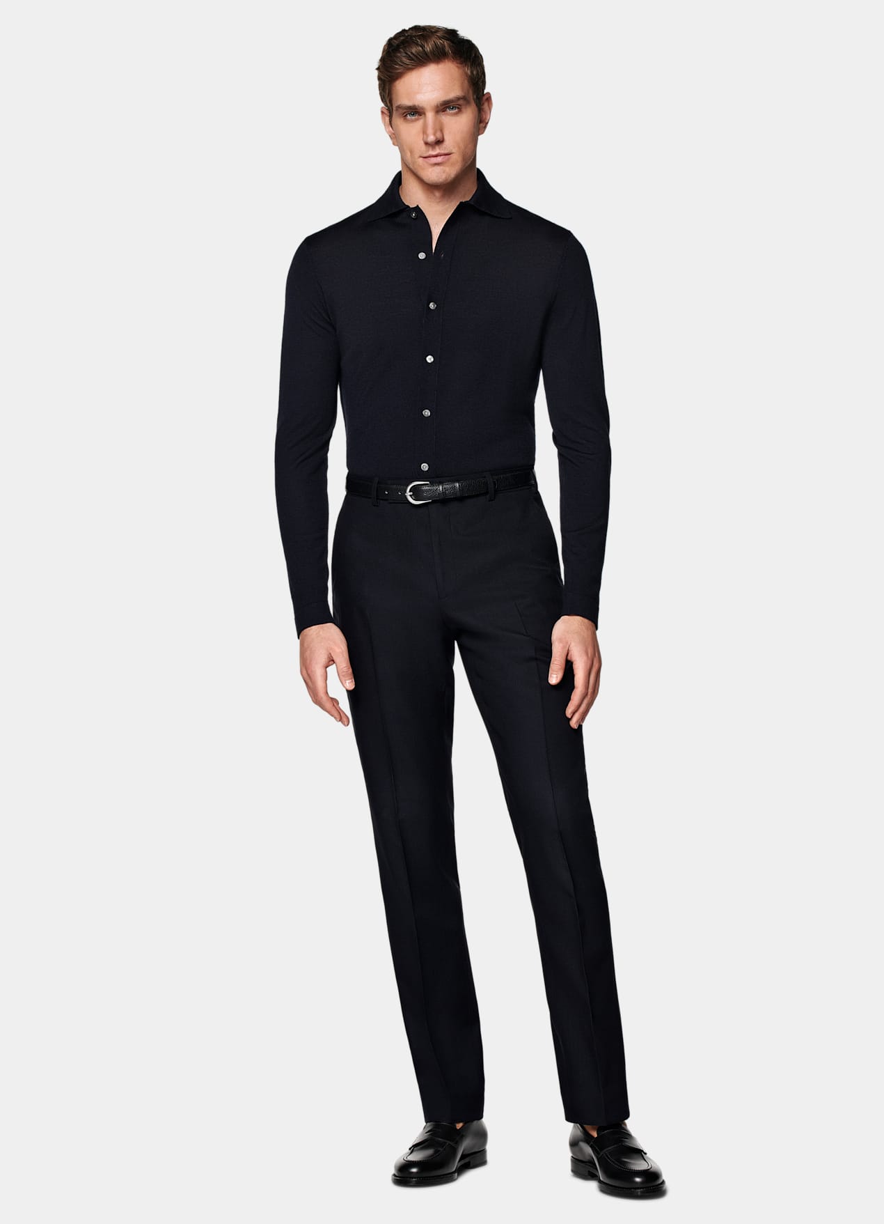 Pantalon Straight Leg bleu marine
