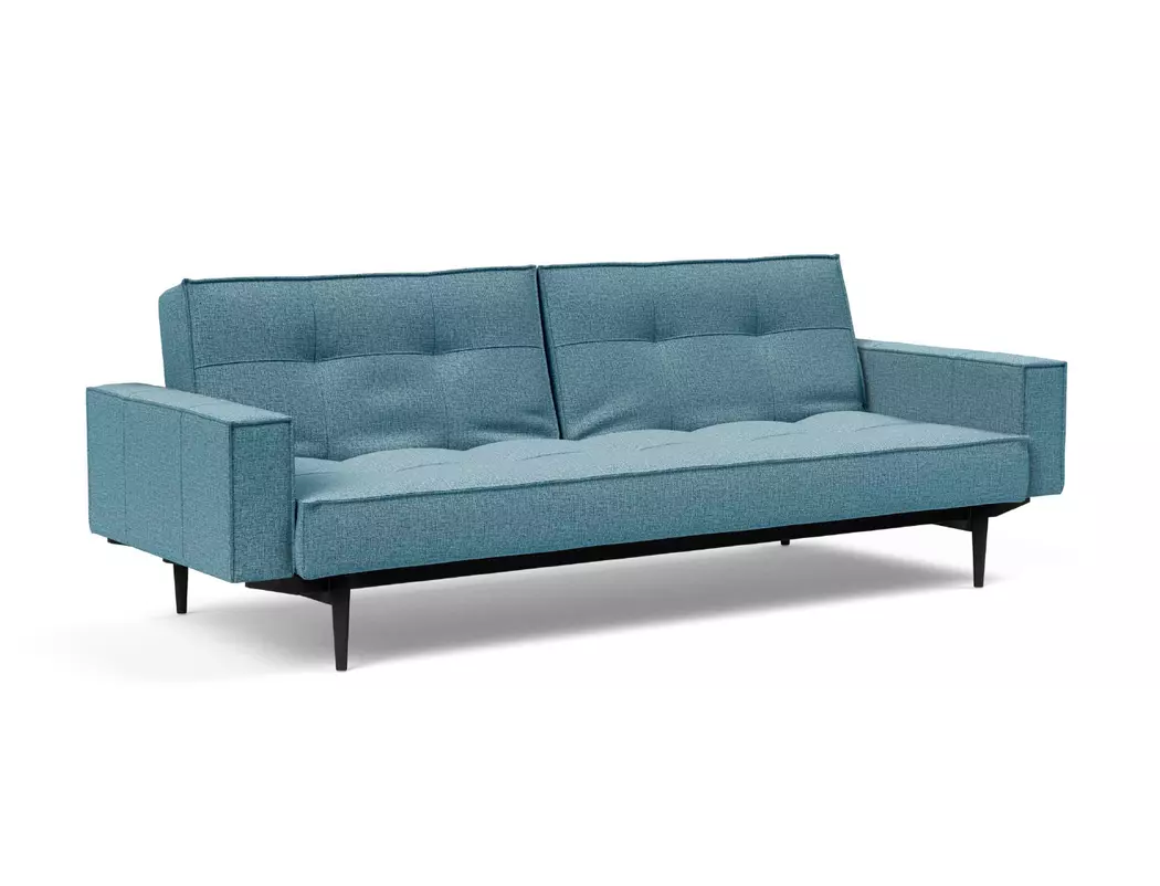 Schlafsofa mit Armlehnen Splitback Styletto schwarz
