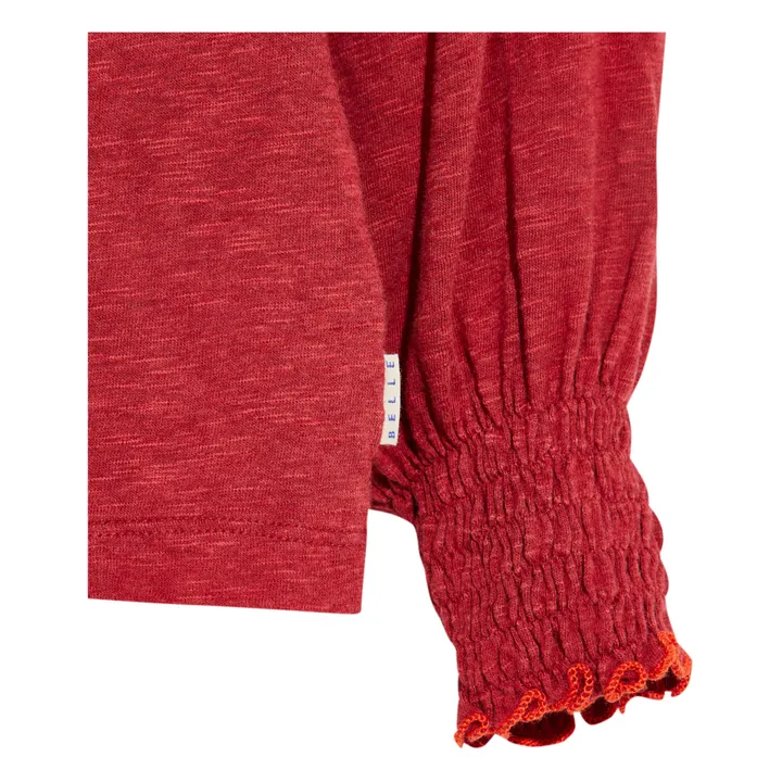 Bellerose T-shirt Manches Longues Uni Molly | Rouge cerise