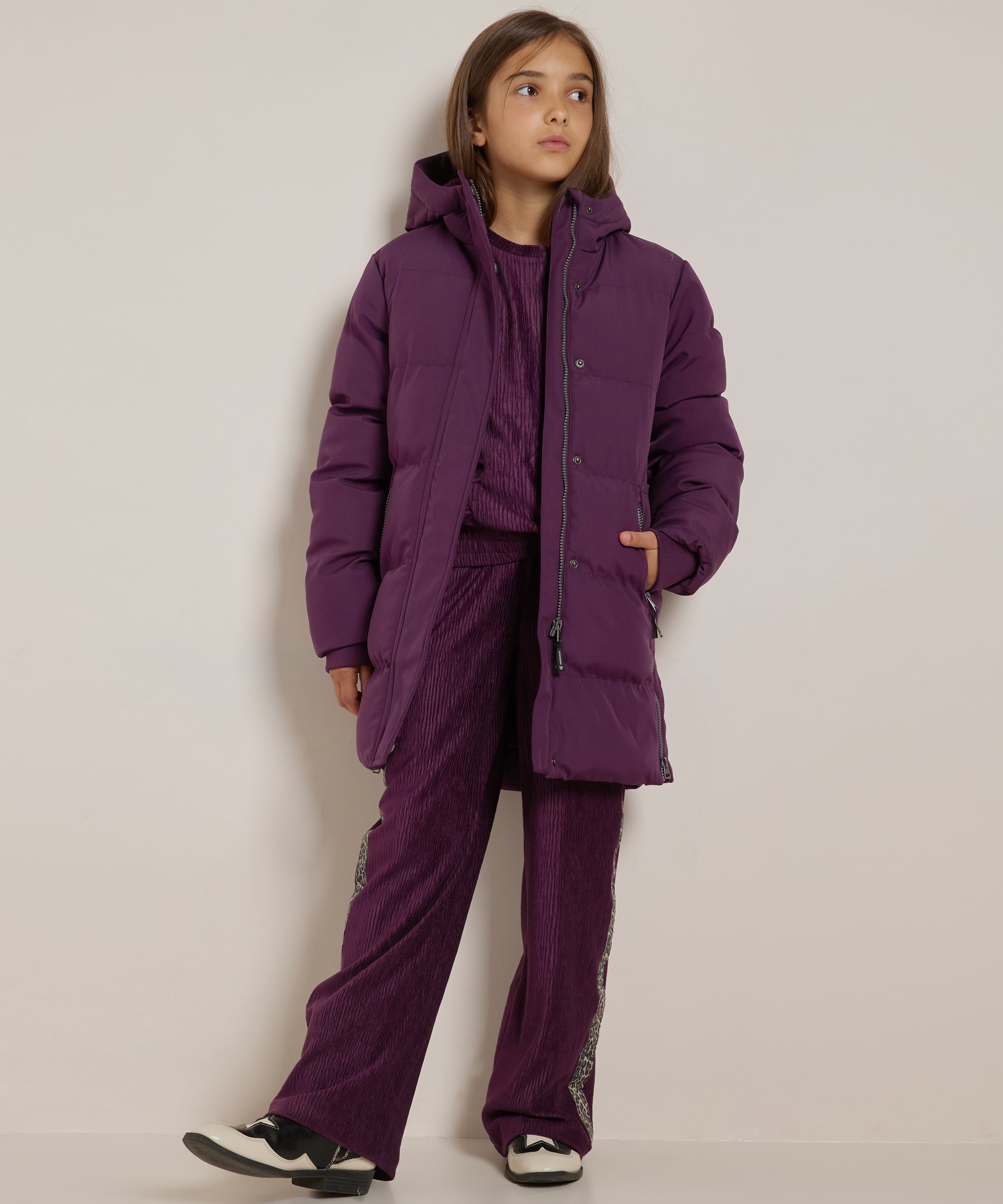 wide fit velvet broek panterstreep