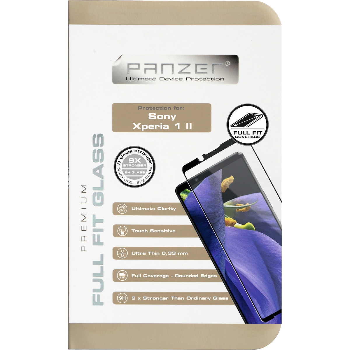 Panzer Full-Fit Xperia 1 II skjermbeskytter